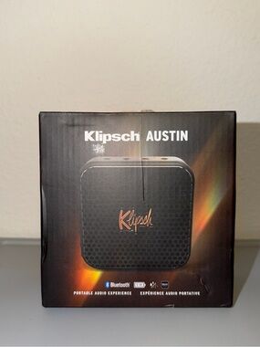 Klipsch Austin Portable Bluetooth Speaker - Black with Copper Logo new